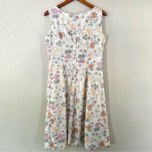 🦋 John Abbott Vintage 1960’s sleeveless floral mini dress Large - Picture 2 of 8